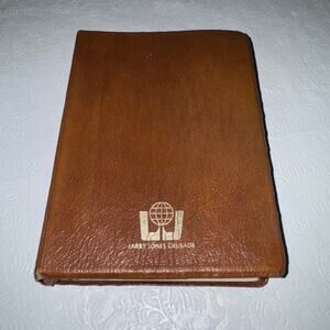Holy Bible The Open Bible Edition KJV Brown Leather Larry Jones Crusade 1977